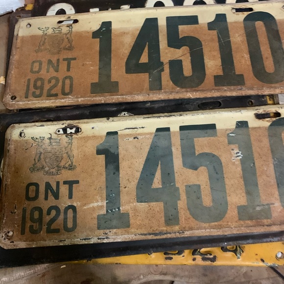 Vintage license plates Ontario 1920 - Picture 1 of 16